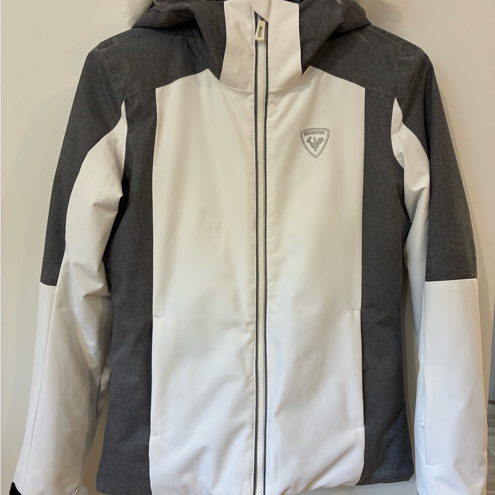 Rossignol Two-Tone Ski Jacket in White and Gray